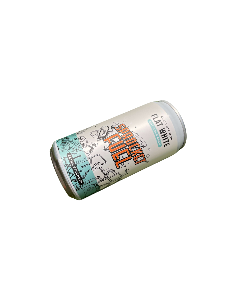 Sprocket Fuel: Cold Brew Flat White Cans