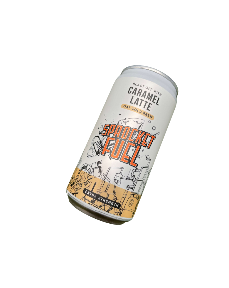 Sprocket Fuel: Cold Brew Caramel Latte Cans