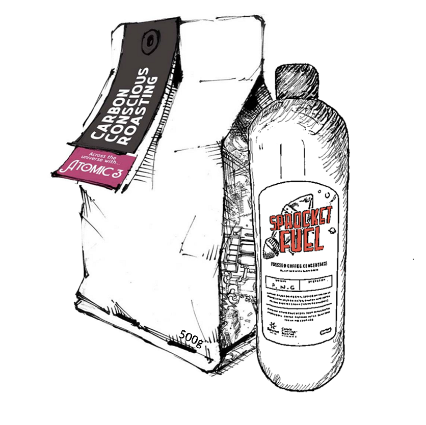 Dark Matter Cold Brew Combo: 500g Coffee and 500ml Cold Brew
